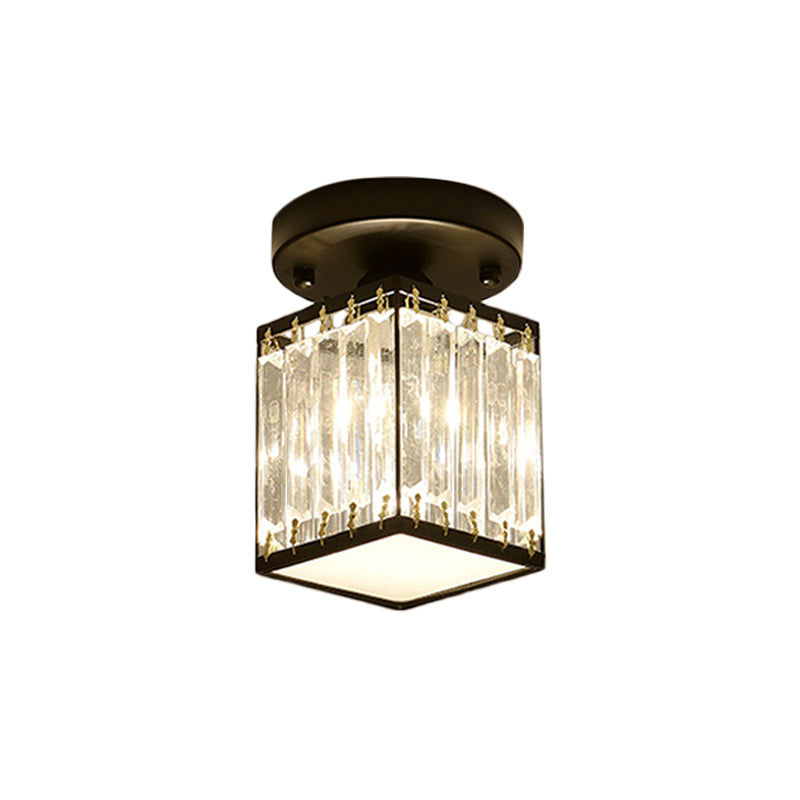 Lampada da soffitto Kristal Foyer - Design moderno nero/oro semi-incassato
