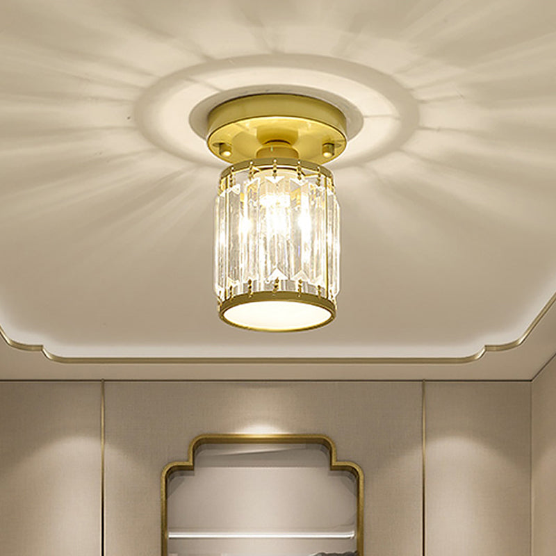 Lampada da soffitto Kristal Foyer - Design moderno nero/oro semi-incassato