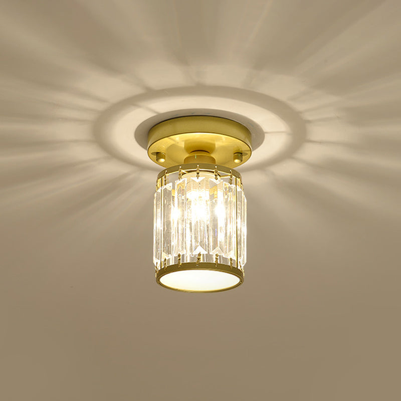 Lampada da soffitto Kristal Foyer - Design moderno nero/oro semi-incassato