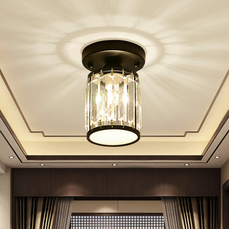 Lampada da soffitto Kristal Foyer - Design moderno nero/oro semi-incassato