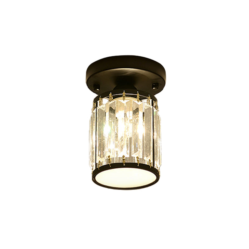 Lampada da soffitto Kristal Foyer - Design moderno nero/oro semi-incassato
