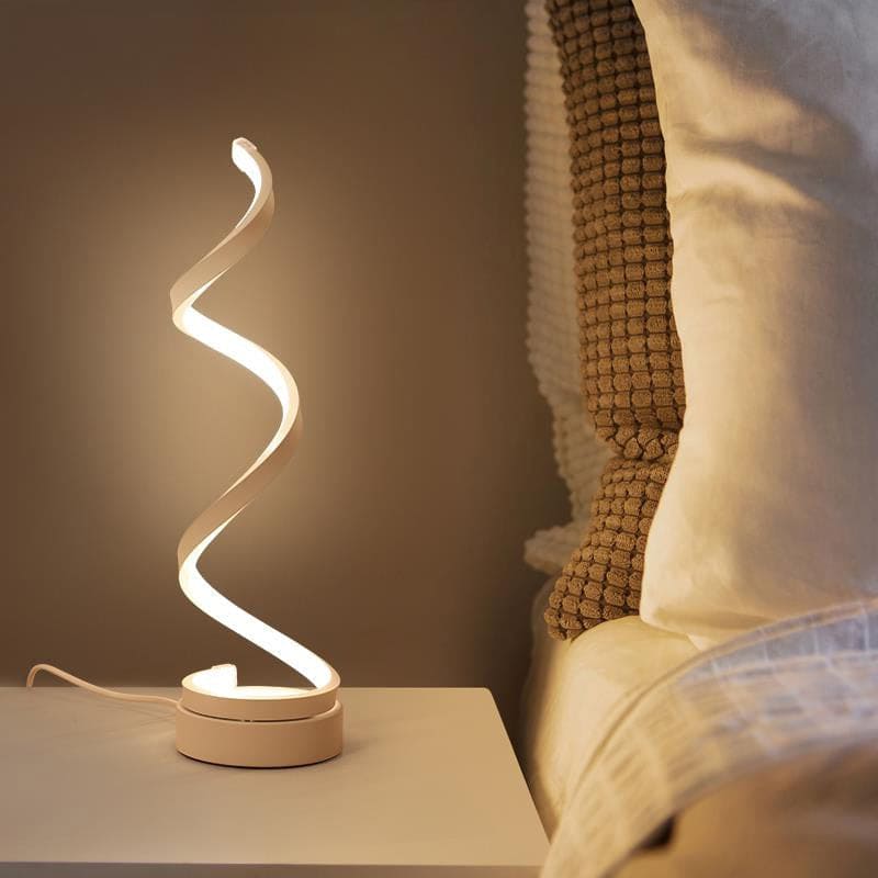 GloBulb - Lampada da tavolo moderna con design a spirale LED
