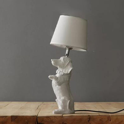 Lampada da tavolo per cani - Lampada da tavolo moderna in tessuto con resina per cameretta bambini