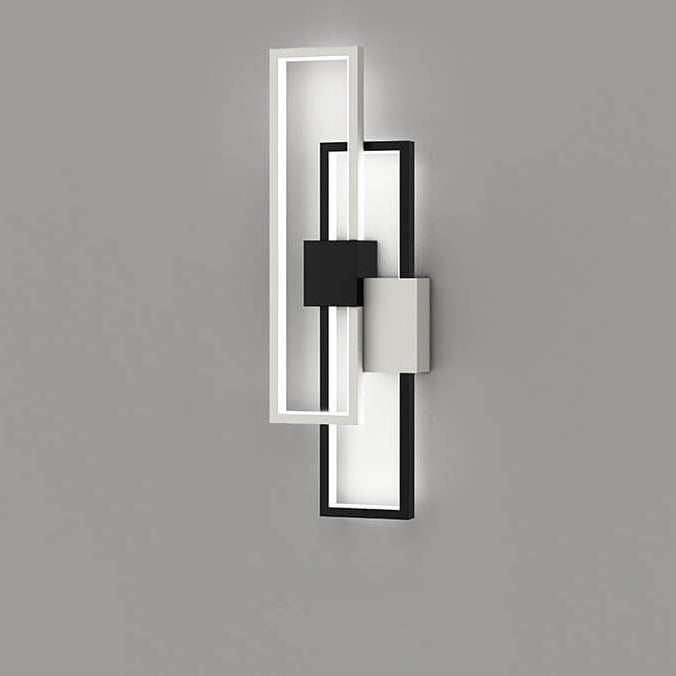 Lámpara de pared LED cuadrada minimalista con marco de hierro y silicona