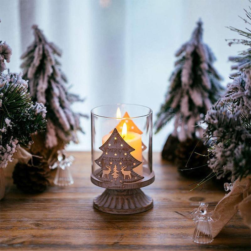 Juego de 4 candelabros vintage antiguos de columna