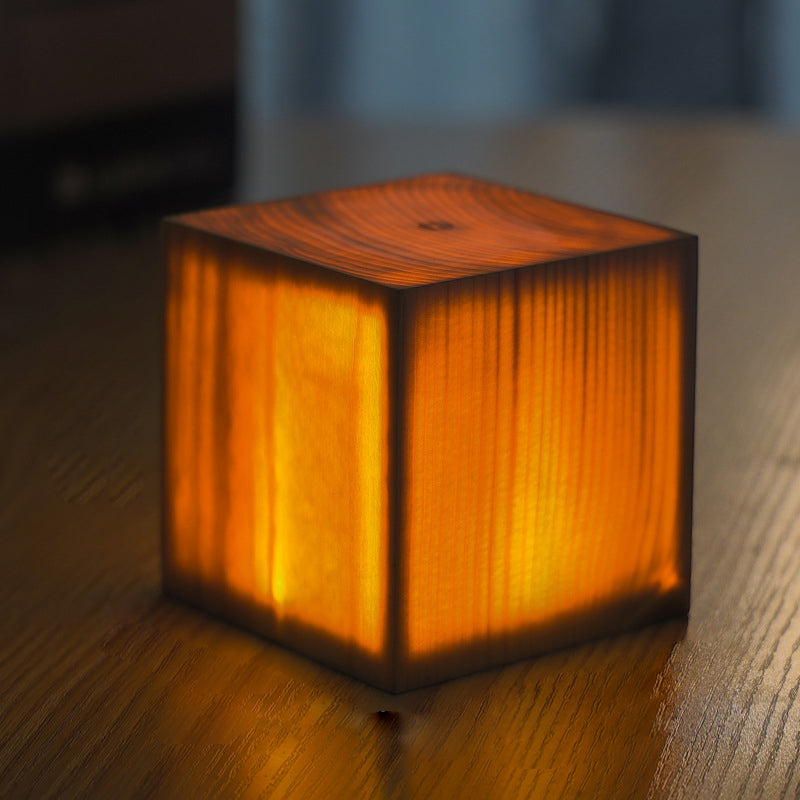 LumiHout - Lámpara de mesa LED con batería y control táctil