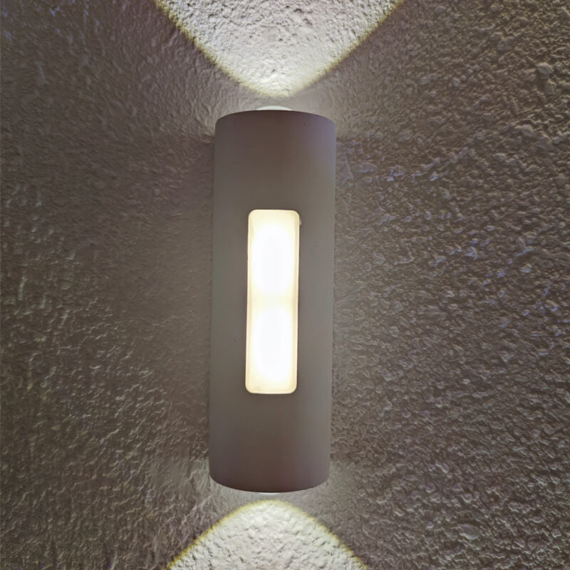 Lámpara de pared exterior cilíndrica LED minimalista moderna