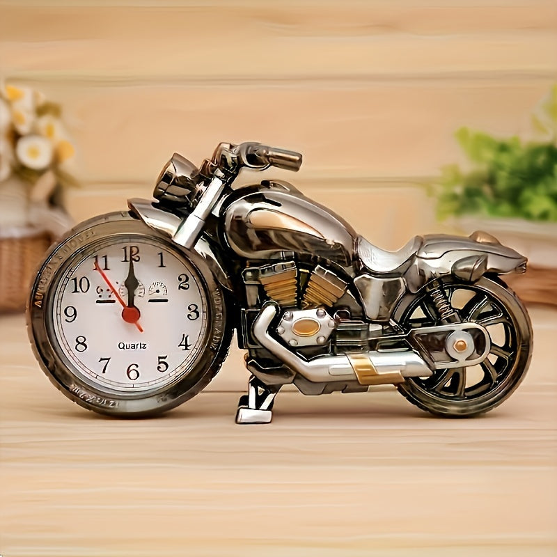MotoClock - Reloj despertador de motocicleta de dibujos animados con mecanismo de cuarzo suizo