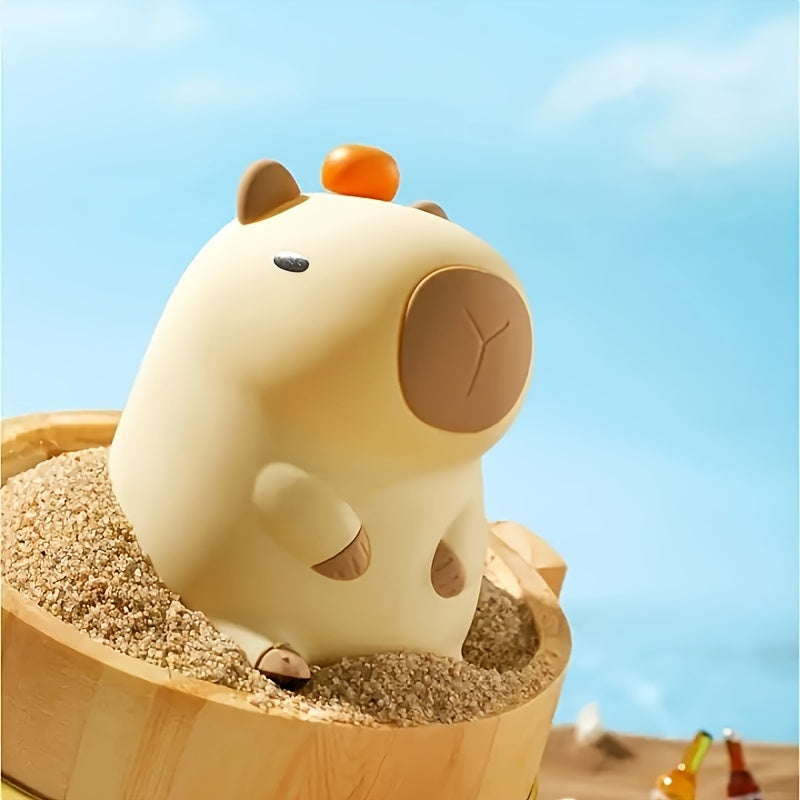CapyGlow - Cute Capybara Night Light with USB Rechargeable Silicone Lamp