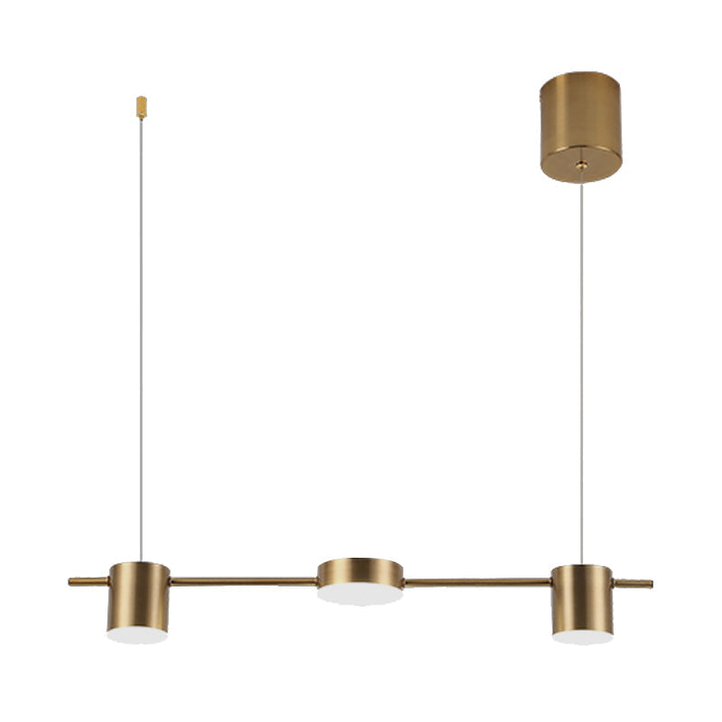 Lámpara colgante de aluminio para isla moderna y sencilla de 3/5 luces negra/oro lámpara de techo en luz cálida/blanca