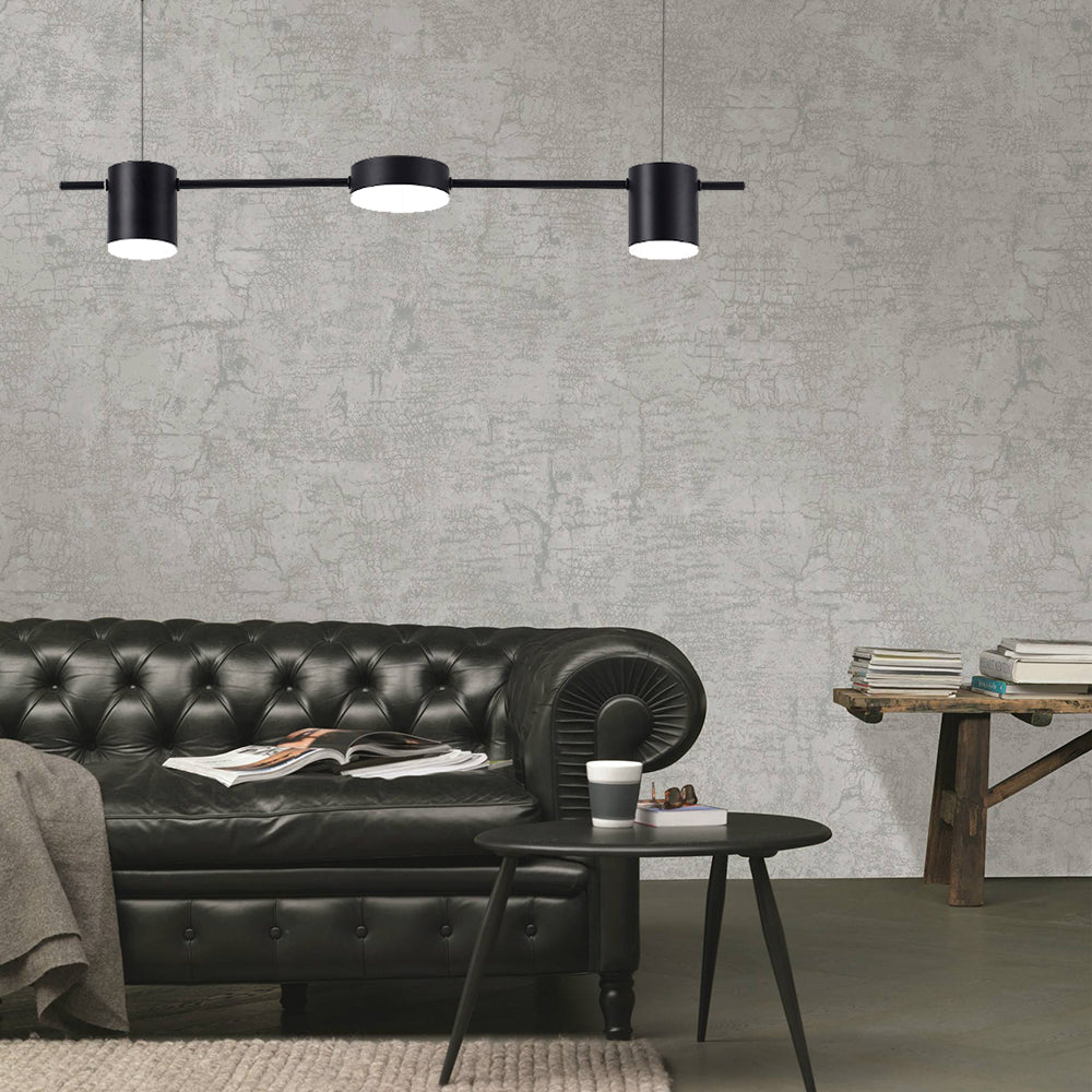 Lámpara colgante de aluminio para isla moderna y sencilla de 3/5 luces negra/oro lámpara de techo en luz cálida/blanca
