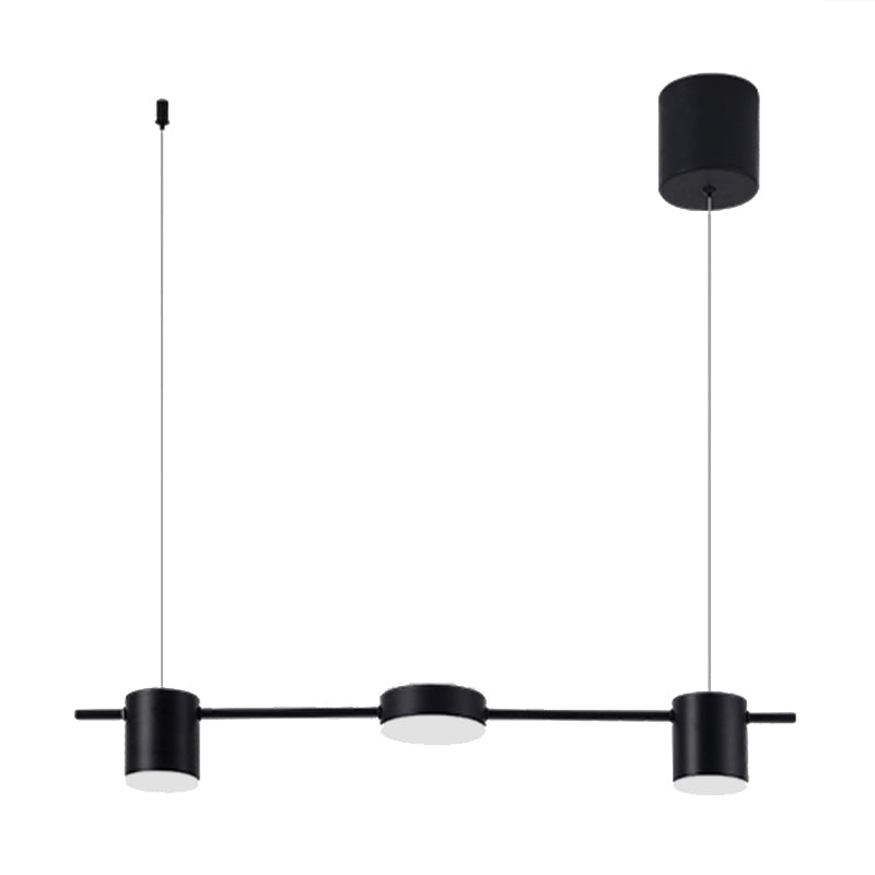 Lámpara colgante de aluminio para isla moderna y sencilla de 3/5 luces negra/oro lámpara de techo en luz cálida/blanca