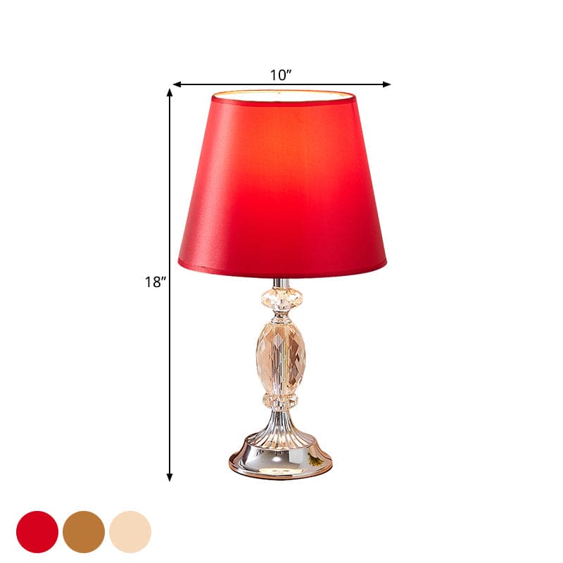 LuxLicht - Lámpara de mesa de diseño con forma cónica y bloques de vidrio facetados