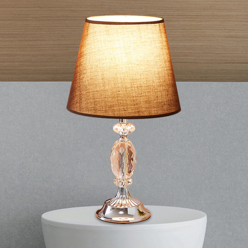 LuxLicht - Lámpara de mesa de diseño con forma cónica y bloques de vidrio facetados