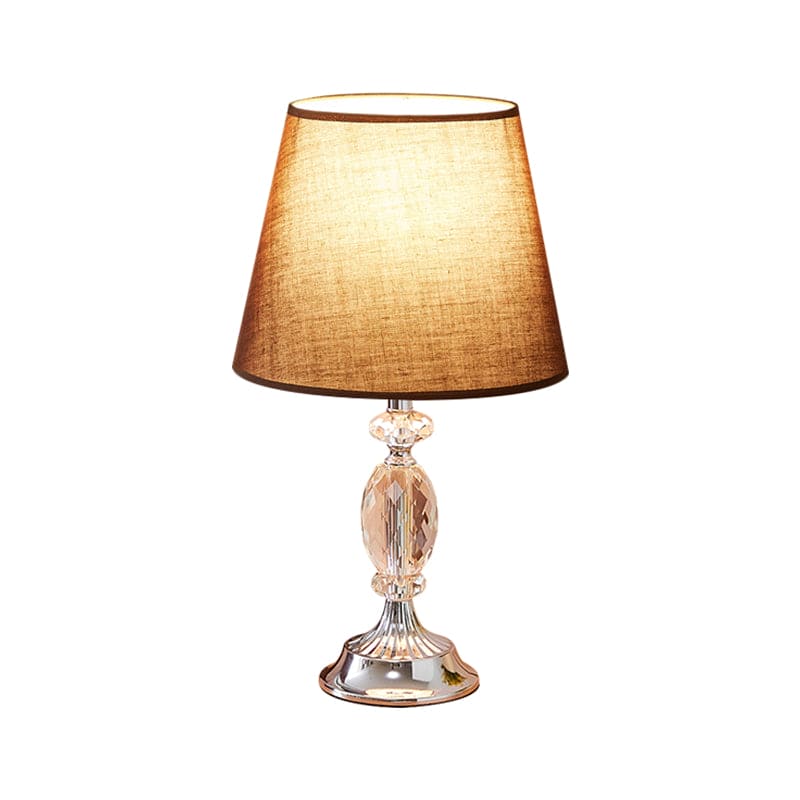 LuxLicht - Lámpara de mesa de diseño con forma cónica y bloques de vidrio facetados