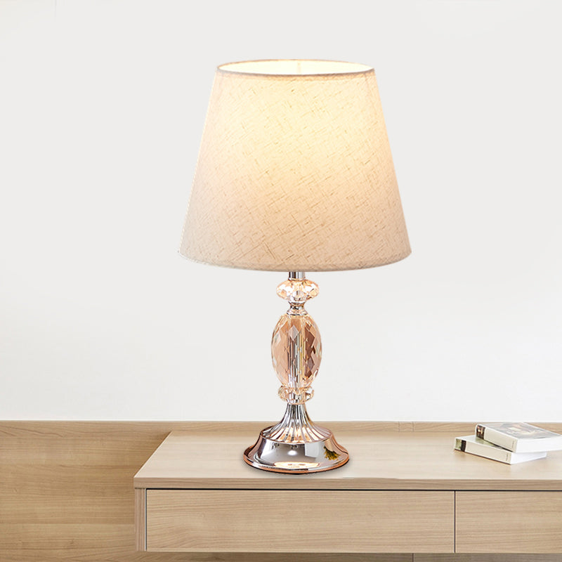 LuxLicht - Lámpara de mesa de diseño con forma cónica y bloques de vidrio facetados