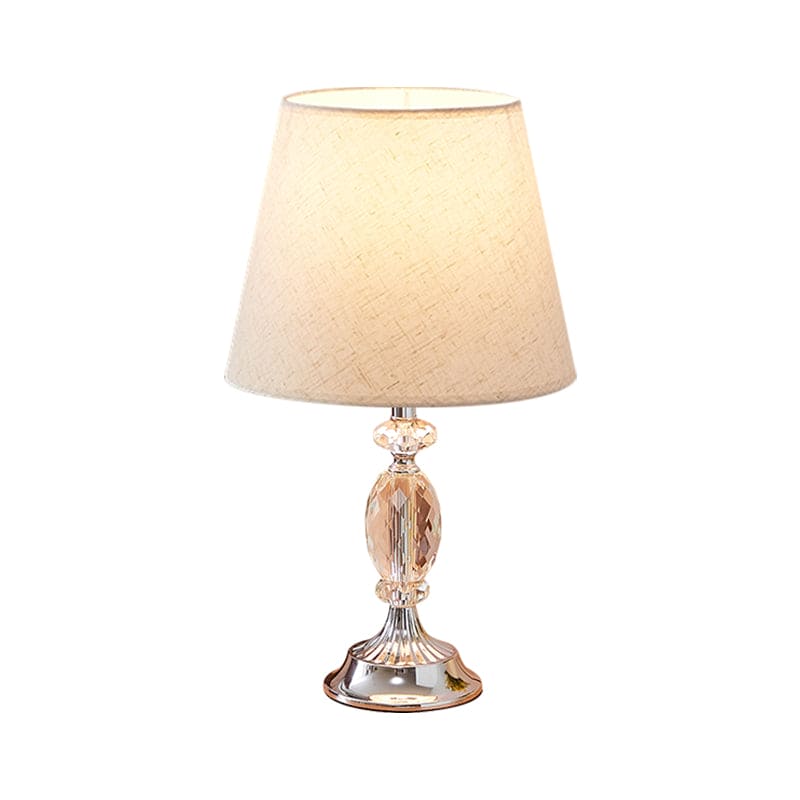 LuxLicht - Lámpara de mesa de diseño con forma cónica y bloques de vidrio facetados
