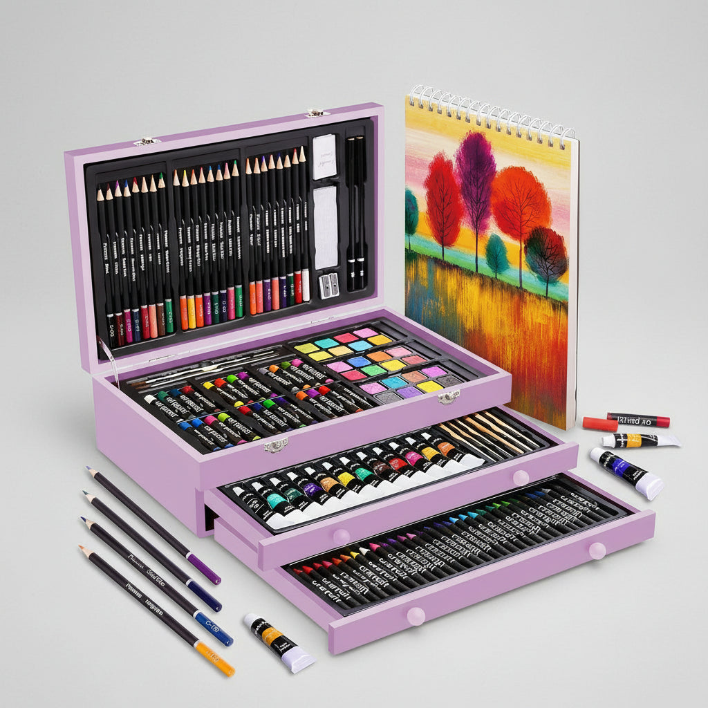 Drawing Set Drawing Painting Wooden Case