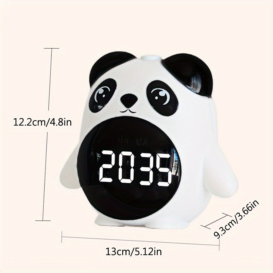 PandaGlow - Schattige USB Oplaadbare Wekker met Temperatuurweergave