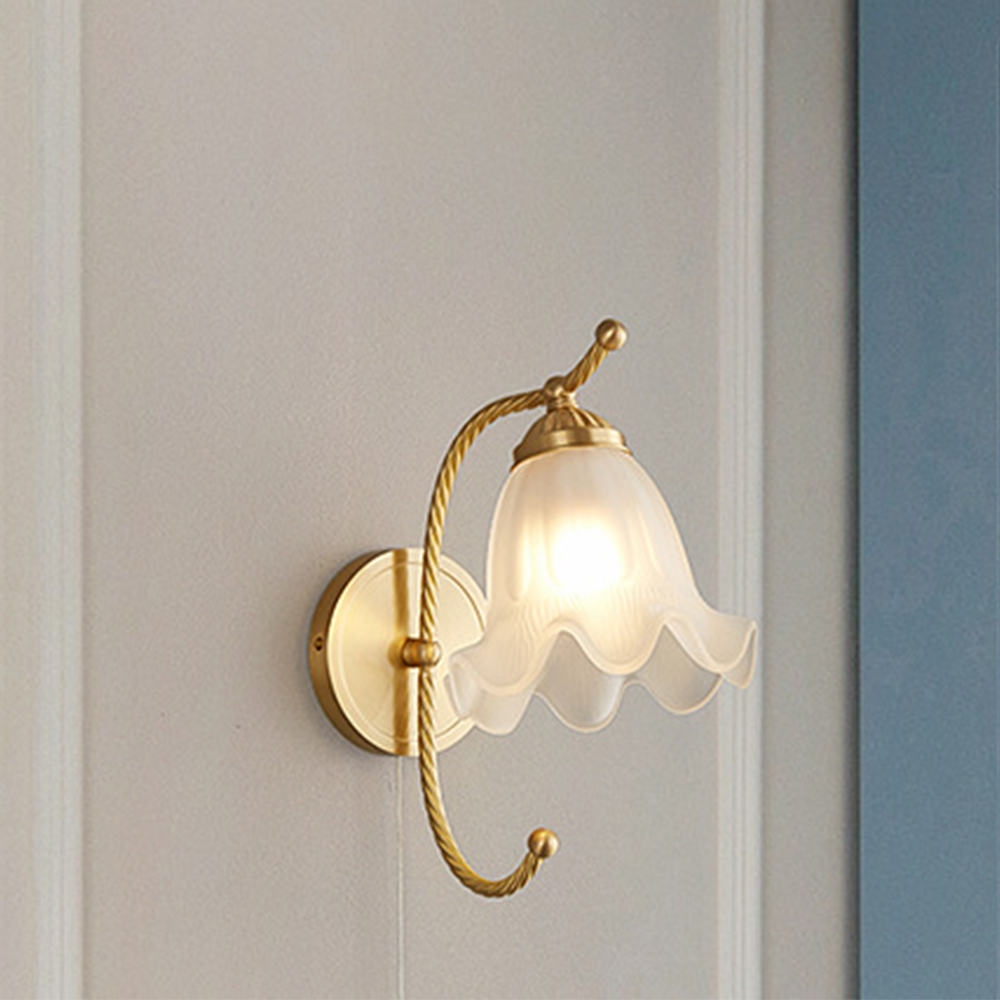 Lampade da parete in vetro retrò per soggiorno francese