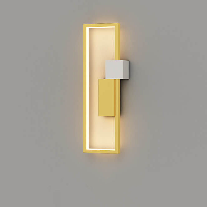 Lámpara de pared LED cuadrada minimalista con marco de hierro y silicona