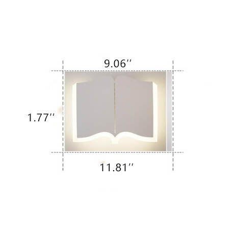 LichtHaus - Lampada da parete LED a forma di libro in ferro