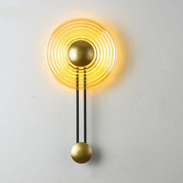 AuraLight - Candeeiro de Parede LED Circular Moderno de 1 Lâmpada com Braço