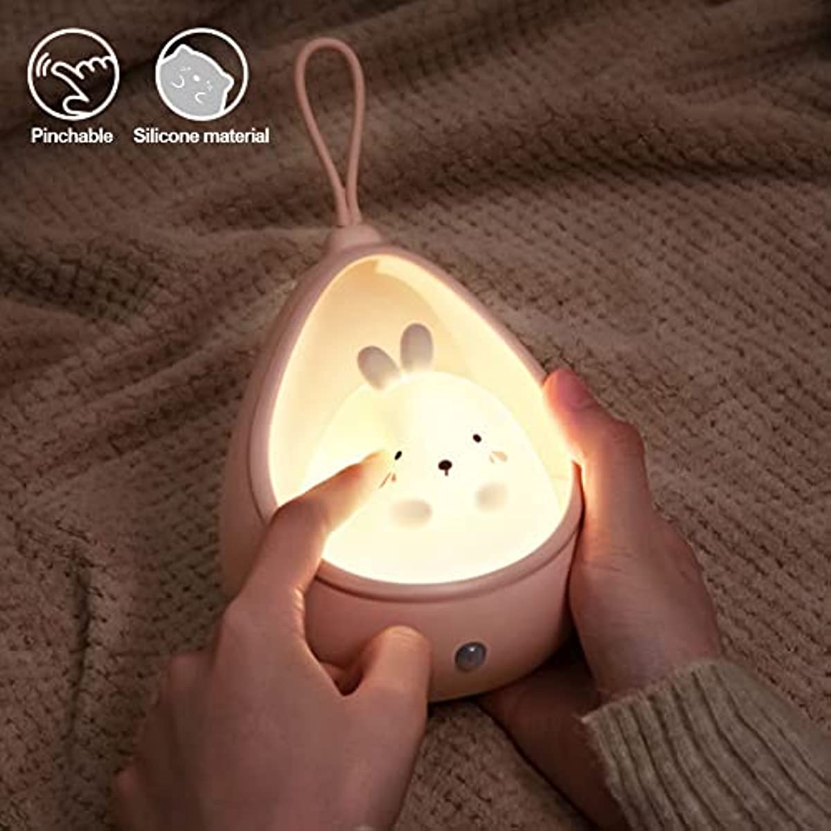 BunnyGlow - USB Rechargeable Animal Night Light with Motion Sensor