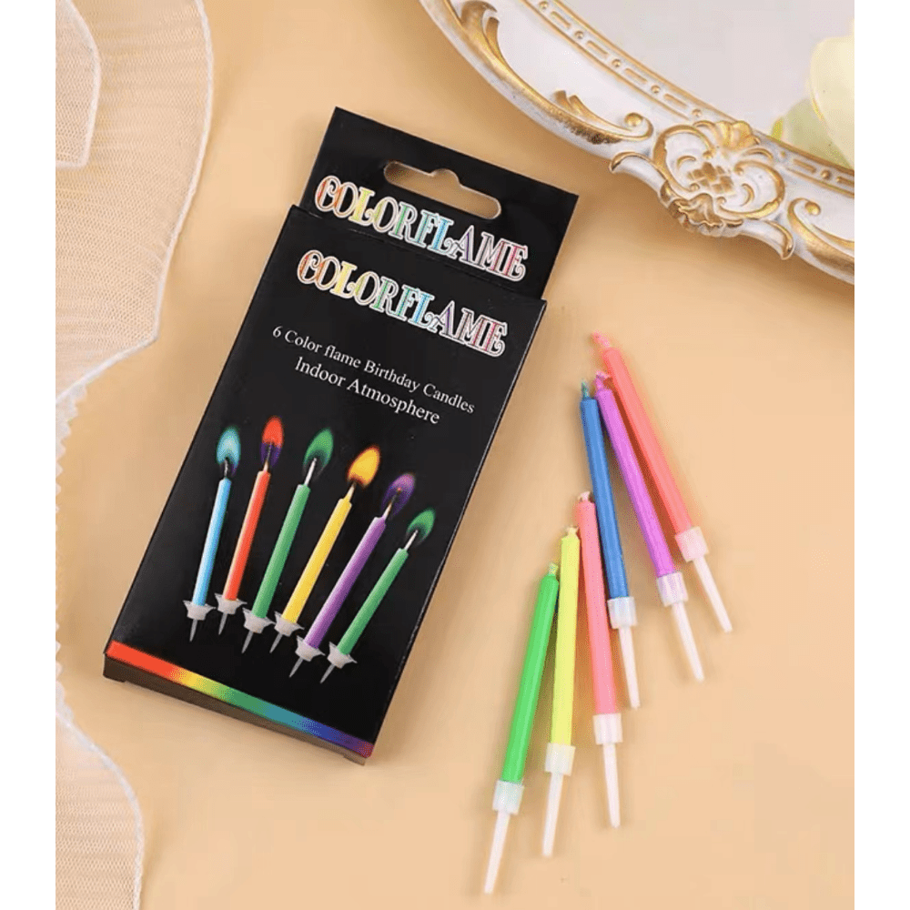 Colorflame Verjaardagskaarsen Met Houder – Levendige Kleuren Voor Verjaardag, Jubileum, Bruiloft En Feestvieringen