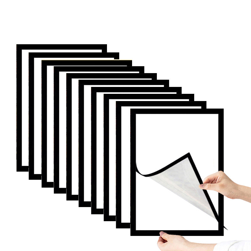 10 Pieces Magnetic Photo Frame - A4 Poster Frame, Reusable Frame in Gold/Silver/Black for Wall Decoration
