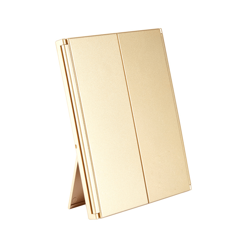 Espejo de Maquillaje LED Trilateral – Espejo Tríptico Plegable y Portátil con Iluminación