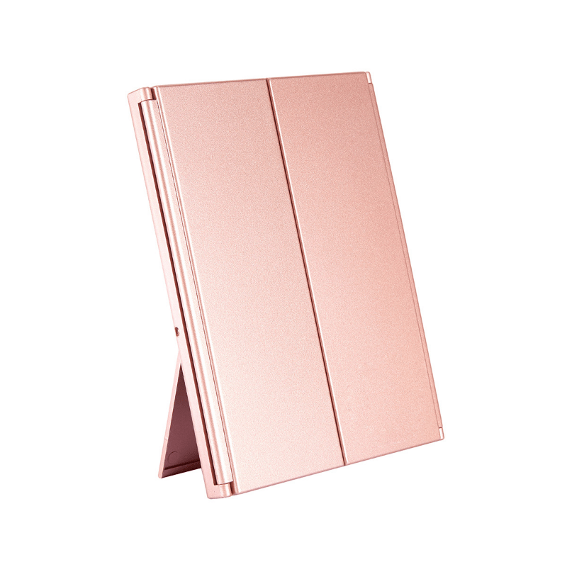 Espejo de Maquillaje LED Trilateral – Espejo Tríptico Plegable y Portátil con Iluminación