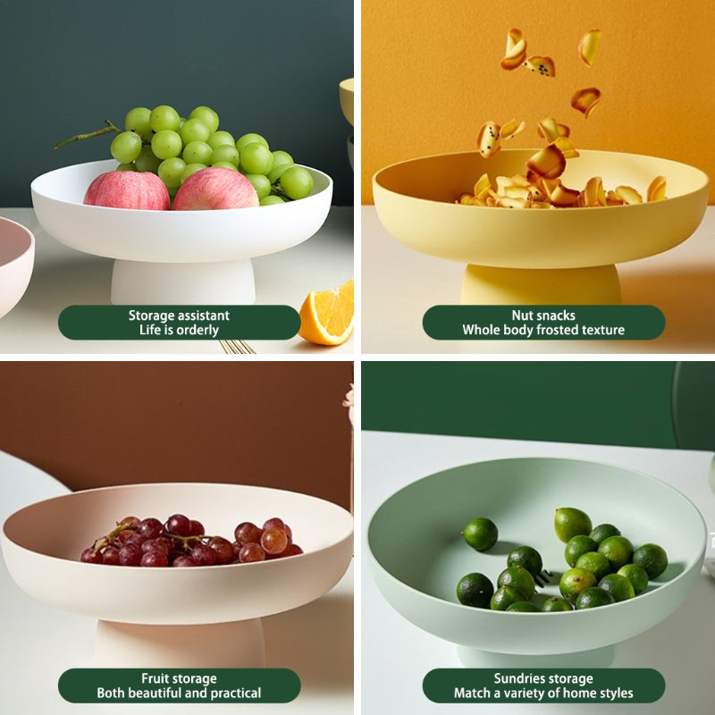 OvalFlow - Fruit Bowl - Modern Oval Draining Bowl for Table Decoration