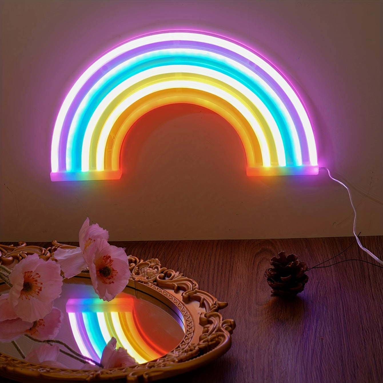 RainbowLight - Regenboog Neonlamp met Batterij/USB Voeding