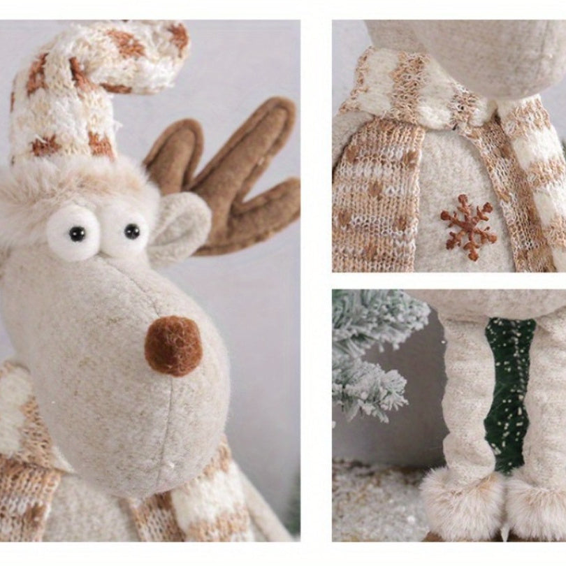 Holiday Set - Stretchable Snowman & Reindeer Dolls