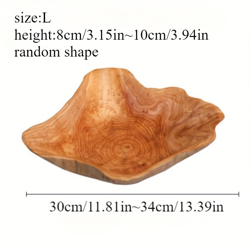 OctaWood-Fruitkom - Tigela Octogonal Maciça de Madeira para Casa e Restaurante