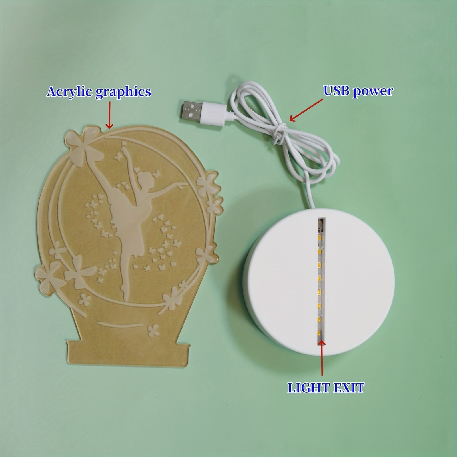 LumiDance - 3D Ballet Dancer LED Night Lamp