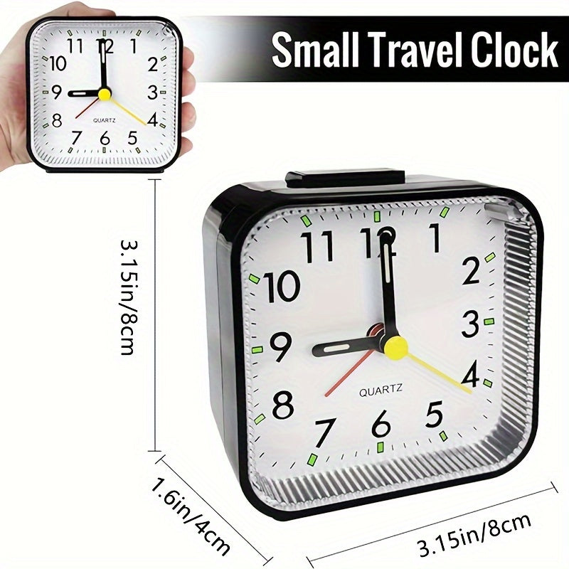 SilentWake - Silent Rectangular Alarm Clock with Snooze & Night Light
