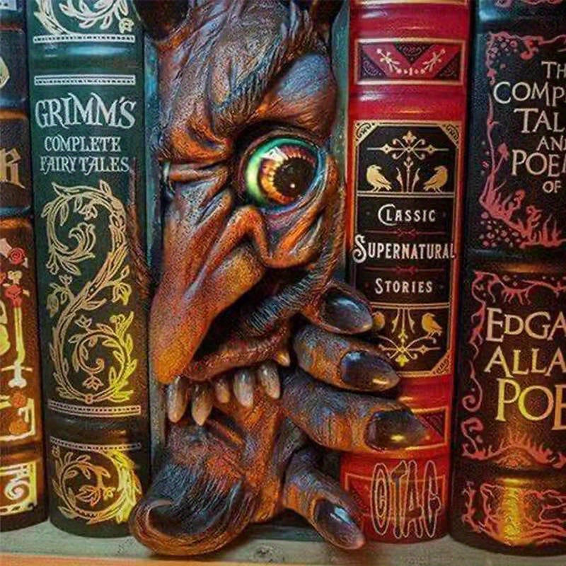 MonsterBookend - Suporte para Livros Monstro 3D de Terror para Decoração de Casa