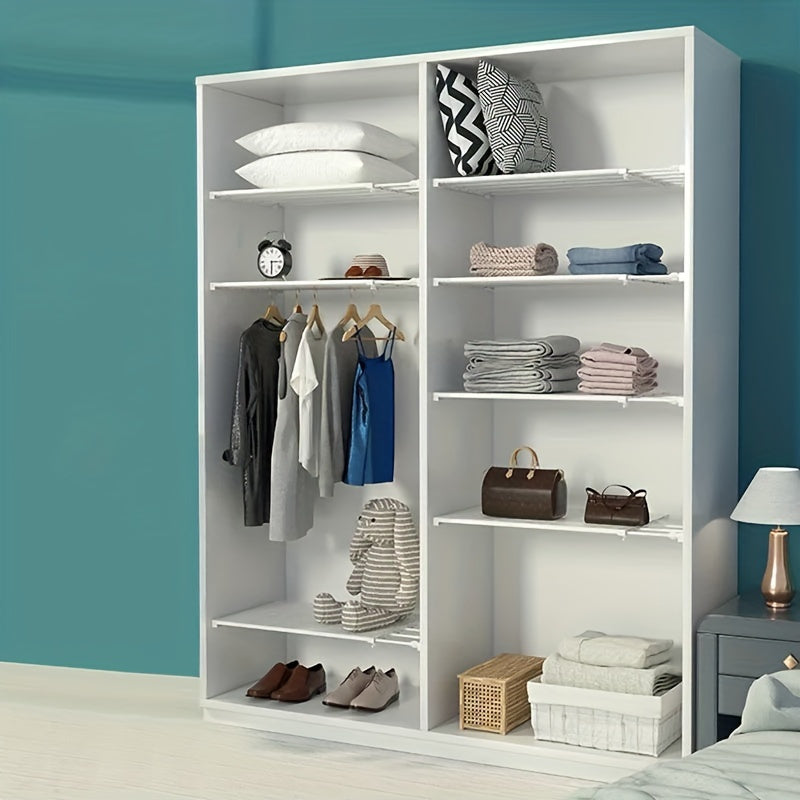 FlexRack - Adjustable Wall-Mounted Storage Shelf with Extendable Tension Rod
