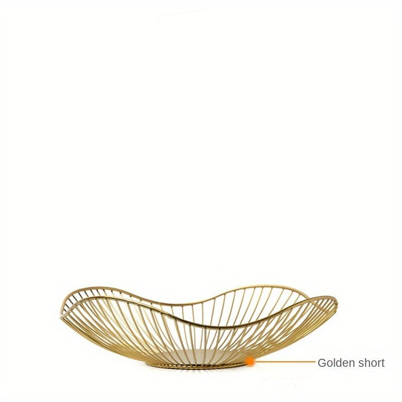 MetalServe - Elegante Taça Metálica para Frutas para Sala de Estar e Decoração de Casa