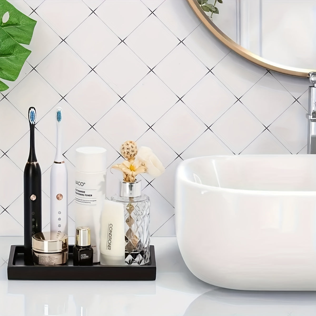 SiliconeTray - Elegant Silicone Vanity Organizer for Bathroom & Decor