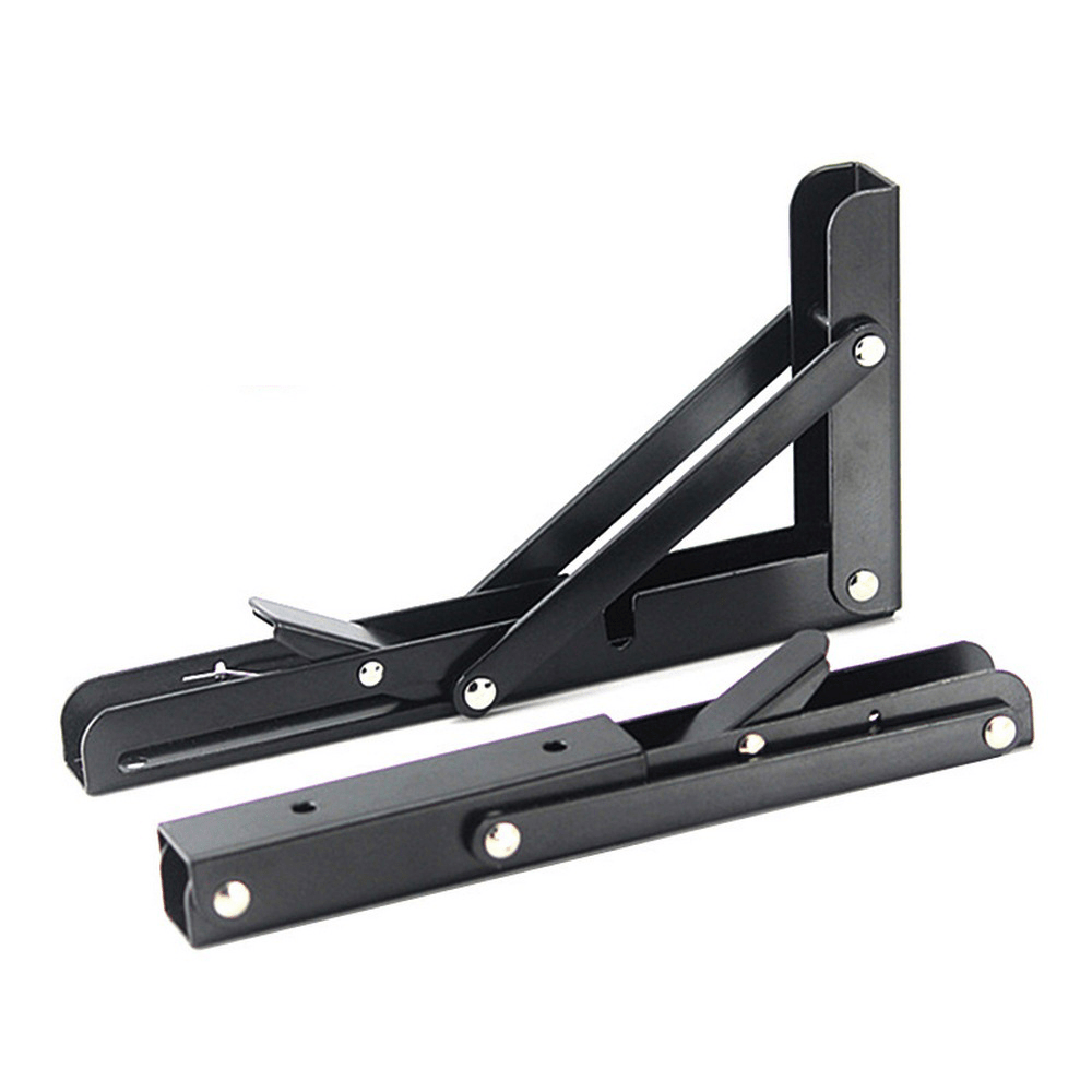 SteelBracket - 2 Pieces Foldable Shelves with Adjustable Angle - Metal Wall Brackets