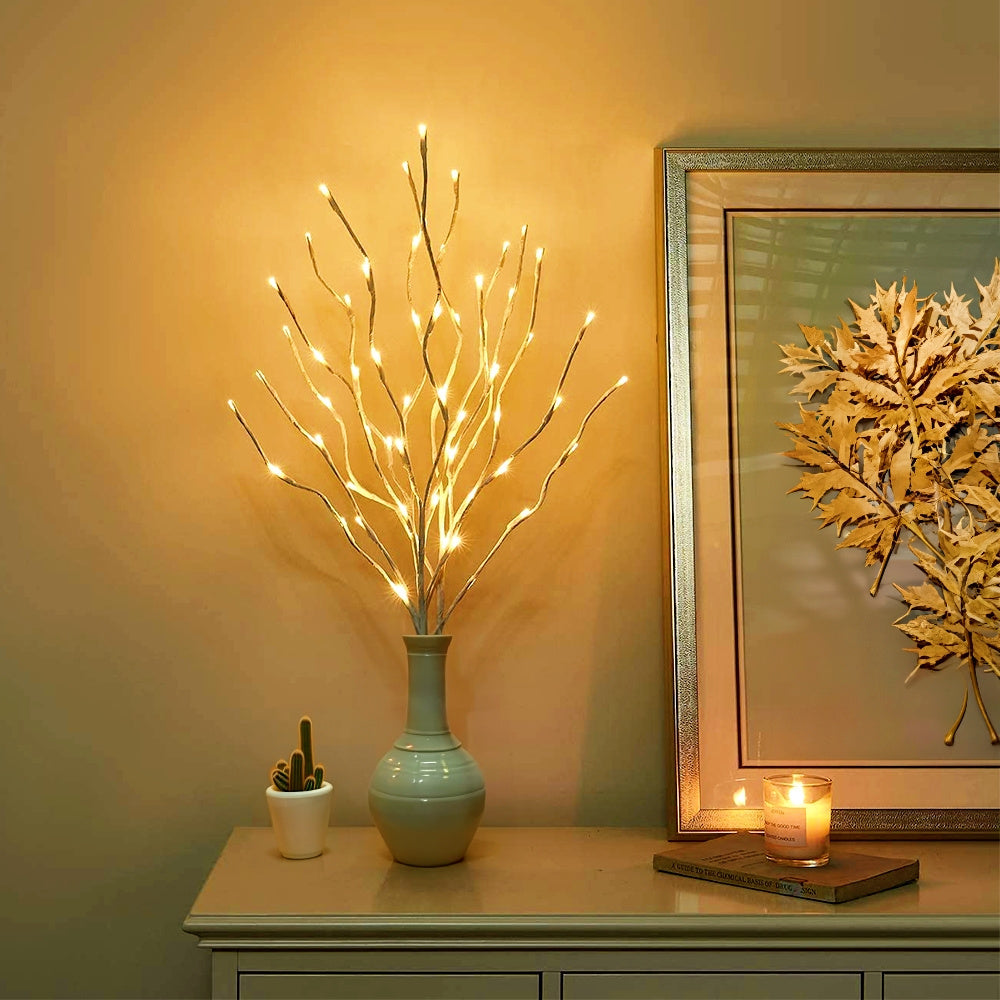 BranchGlow - Lampada da tavolo Majisu LED Tak, 69,85 cm, 20 LED bianco caldo