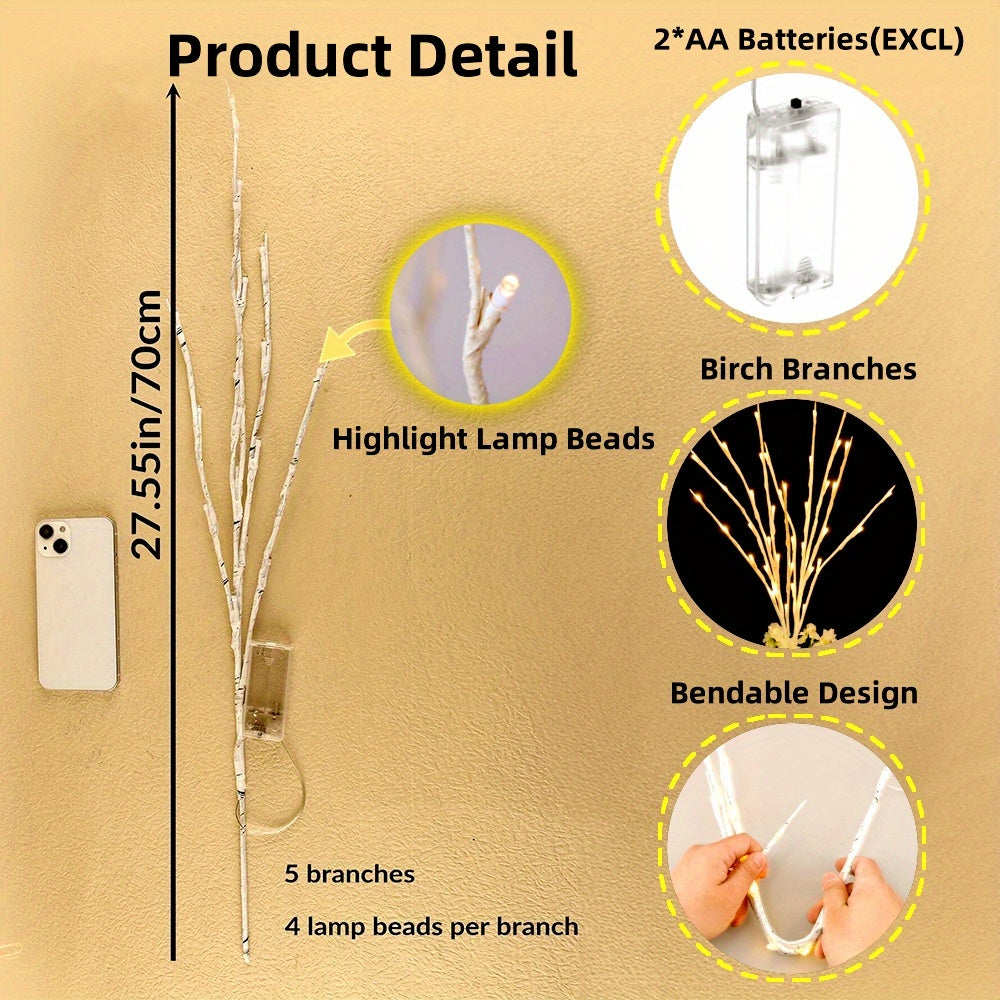 BranchGlow - Majisu LED Desk Lamp, 69.85 cm, 20 LED Warm White