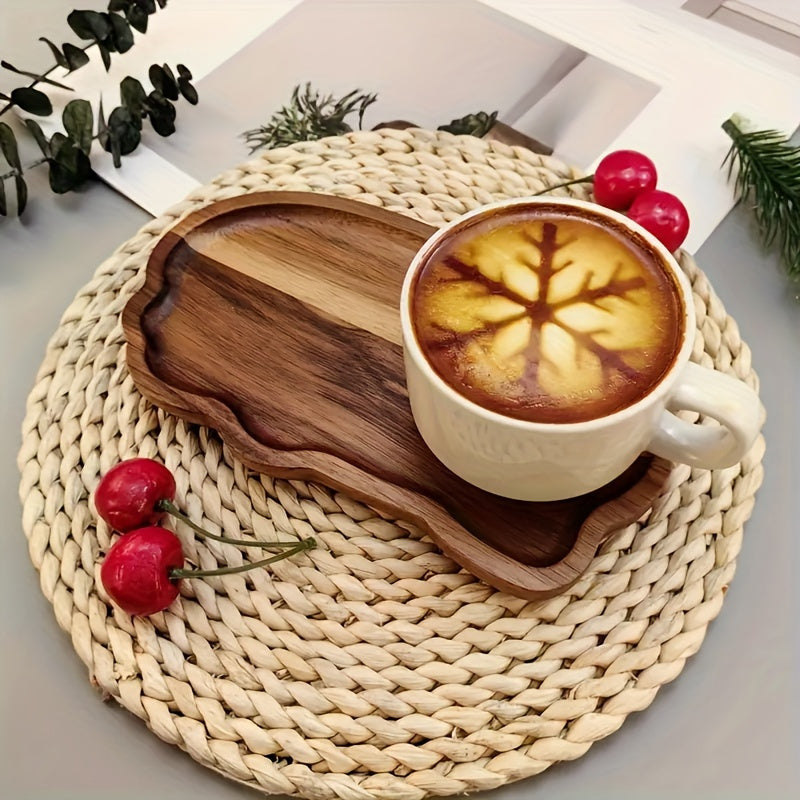 WoodenServe - Acacia Wood Tray for Food & Decor | Unique Design