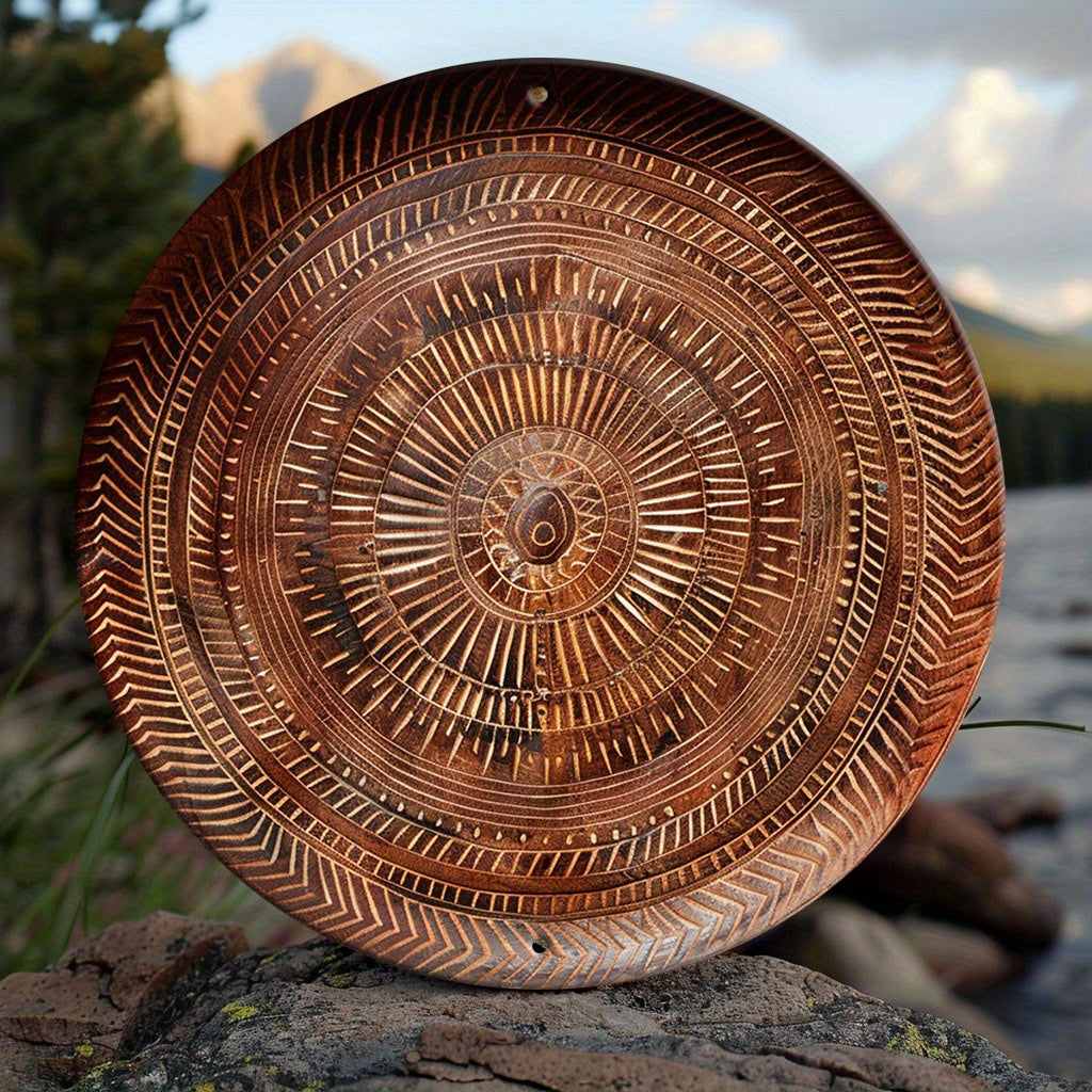 CoolamonArt - Arte de Parede Redonda em Alumínio para Decoração de Escritório