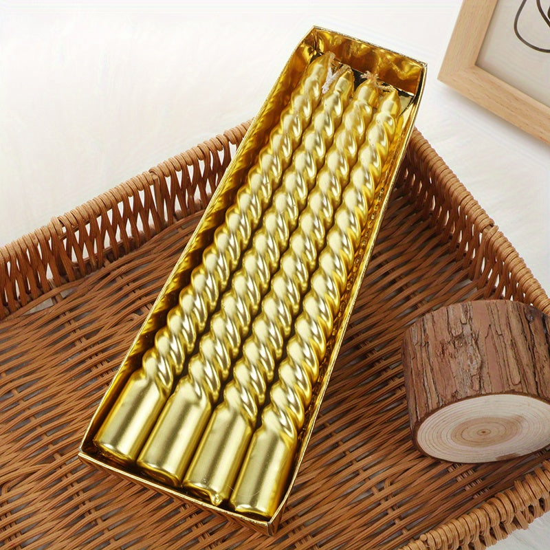 Elegante castiçal europeu de 8 polegadas - Design colorido em fio prateado para jantar, casamentos e decoração doméstica