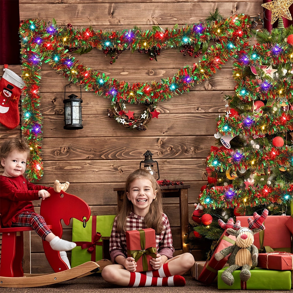 GlowGarland - 2-Pack LED Christmas Garland with 30 Lights