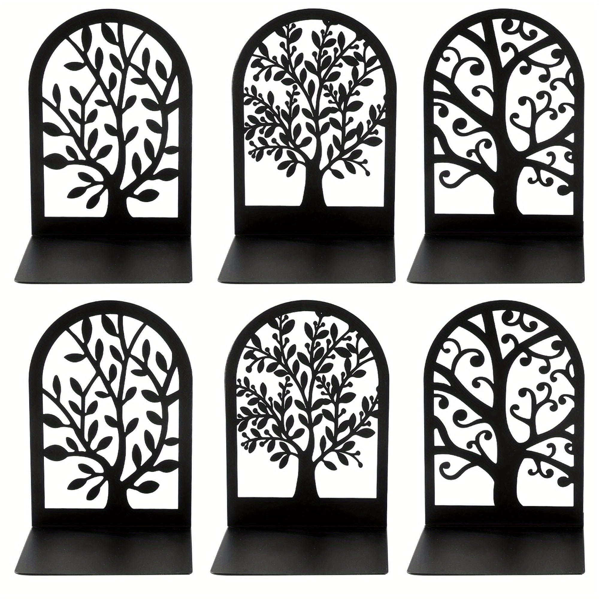 TreeLife - Classic Iron Powder-Coated Tree of Life Bookends for Office & Home